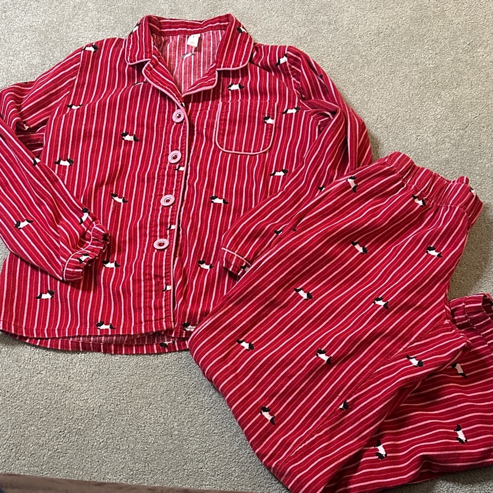 GAP Red Striped Women's Pajama Set